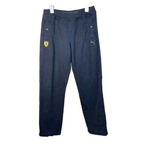 Puma Ferrari Sweatpants Men's Size Medium Black Scuderia Athletic Track Racing